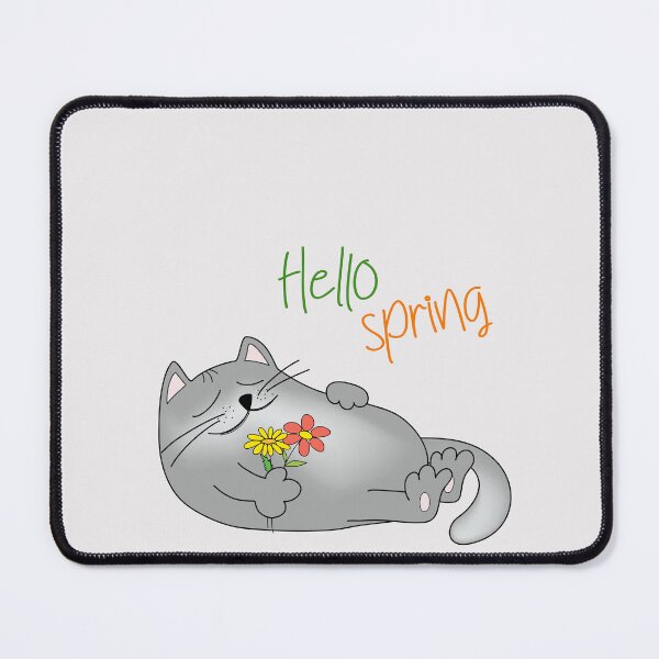 Item preview,  A Fat Gray Cat Sleeps, Hello Spring designed and sold by Tasha-design.