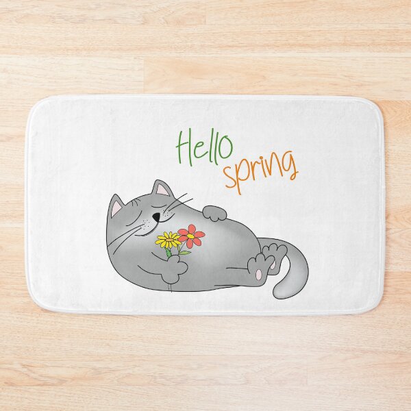 Item preview,  A Fat Gray Cat Sleeps, Hello Spring designed and sold by Tasha-design.