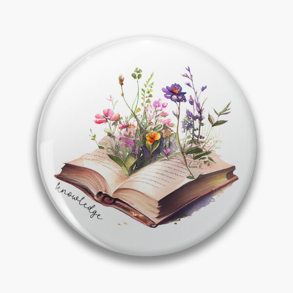 Item preview, Knowledge in Books - Purple Watercolour Flowers designed and sold by CreativNode.