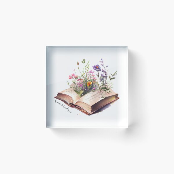 Item preview, Knowledge in Books - Purple Watercolour Flowers designed and sold by CreativNode.
