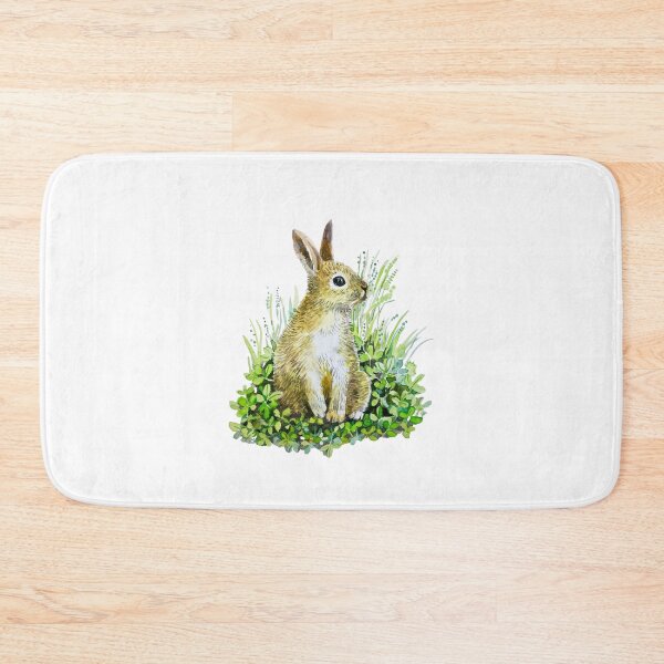 Item preview, little bunny on a clover field designed and sold by Lemontreeart63.