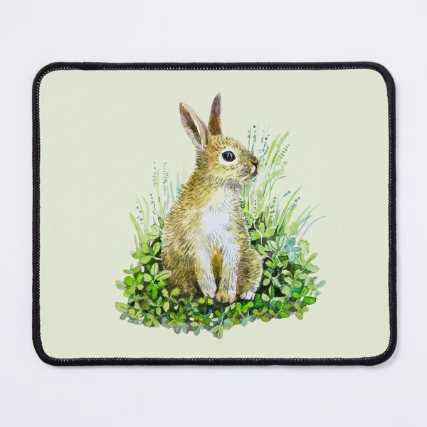 Item preview, little bunny on a clover field designed and sold by Lemontreeart63.