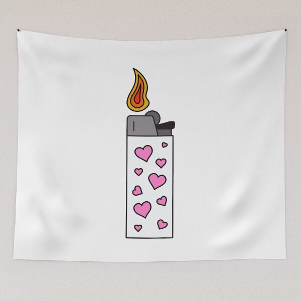 Item preview, White Lighter with Pink Hearts designed and sold by rkenefick33.