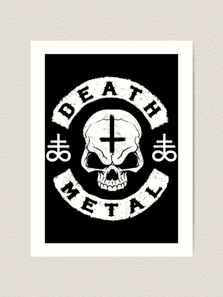 Death Metal Skull Heavy Metal Art Print For Sale By Shirtwreck
