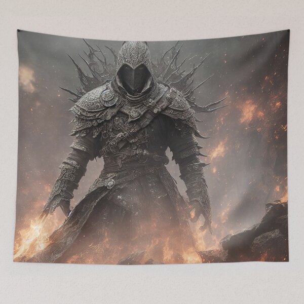 Item preview, Armored warrior walking through fire designed and sold by RK - Shop.