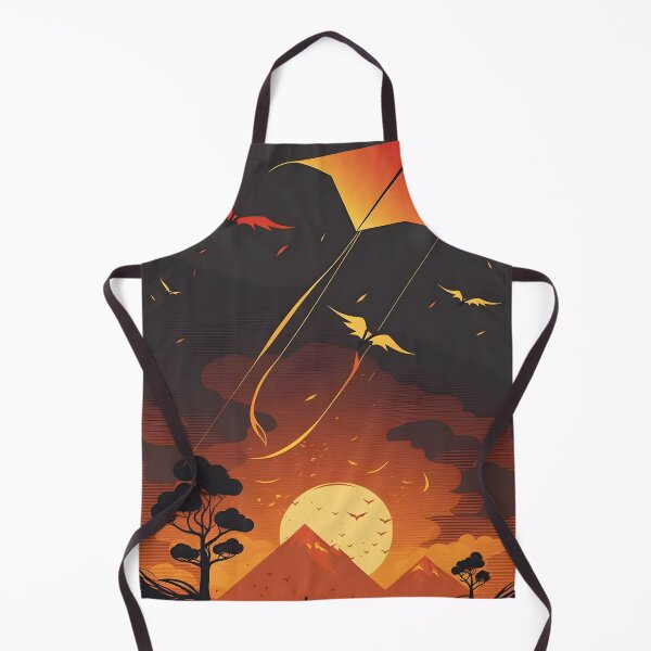 Item preview, sunset mountains, fire kites in the sky designed and sold by R.L cases and stickers.