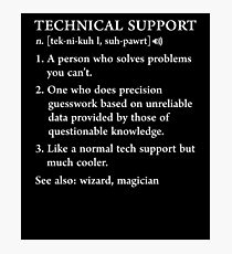 Lámina fotográfica Funny Tech Support Definición Computer Geek Gag Gift