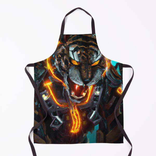 Item preview, A cybernetic style warrior tiger with glowing eyes and metal fangs designed and sold by FreeMind-Design.