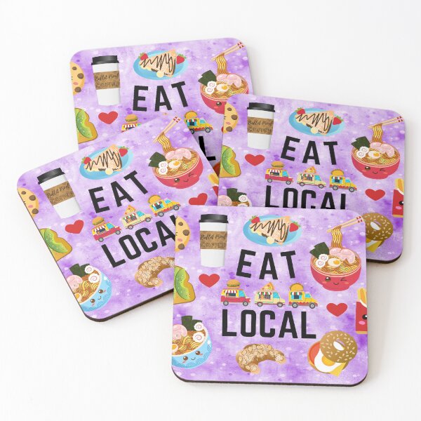 Item preview, Eat Local - Food Trucks with Pizza, Burger, and Taco - Ramen, Coffee, Fast Food designed and sold by WigOutlet.