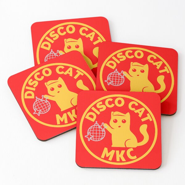 Item preview, MKC Disco Kitty - Yellow (change the background colour!) designed and sold by MiniKitty.