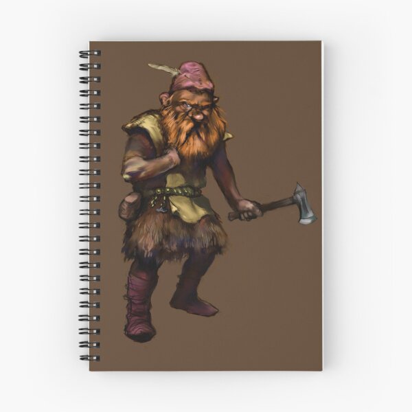 Item preview, RPG Illustrated Red Beard bearded Angry Dwarf Warrior Fighter with an Axe ready for Battle Redbubble Horror Fantasty art designed and sold by scottneil.