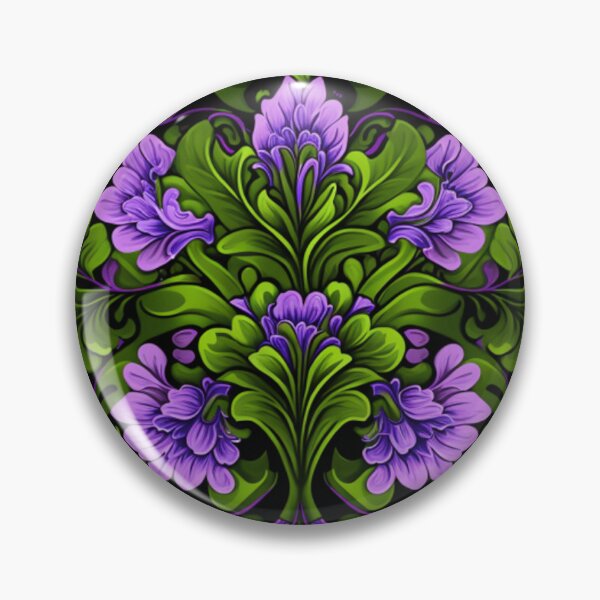 Item preview, Ornate Green Sapphire and Amethyst Floral Design Pattern designed and sold by Healio2.