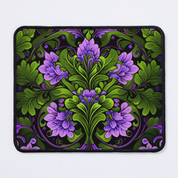 Item preview, Patrón de diseño floral de zafiro verde adornado y amatista designed and sold by Healio2.
