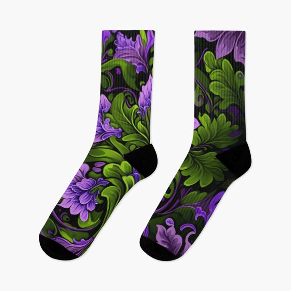 Item preview, Ornate Green Sapphire and Amethyst Floral Design Pattern designed and sold by Healio2.