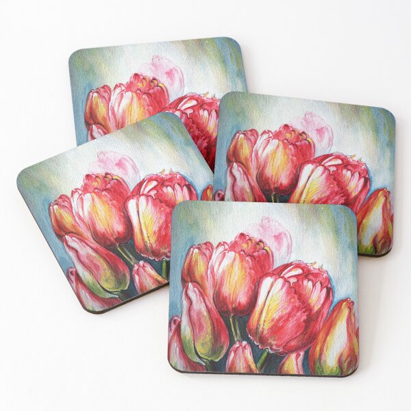 Item preview, Pink tulips - impressionism designed and sold by Harsh  Malik.