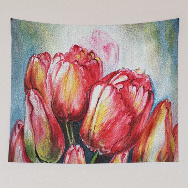 Item preview, Pink tulips - impressionism designed and sold by Harsh  Malik.