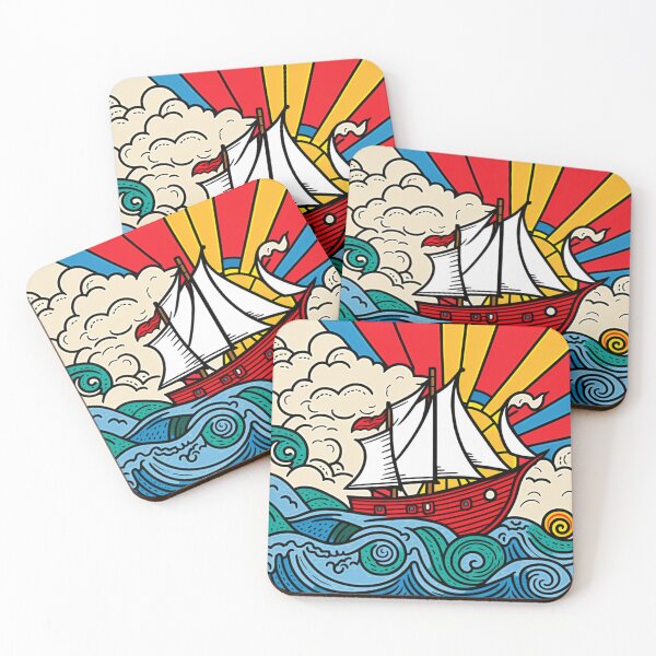 Item preview, Colorful painted boat, cute designed and sold by NxtGenArt.