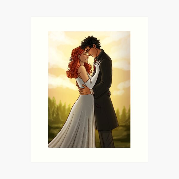 James and Lily wedding Art Print