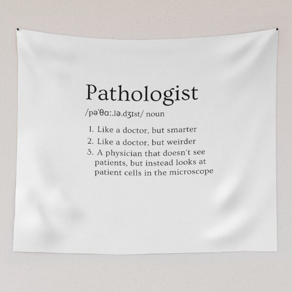 Item preview, Pathologist Funny Definition Specialty Physician white background designed and sold by Brasilia.