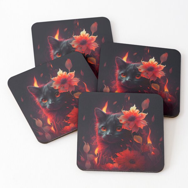 Item preview, Cat Fire Flower designed and sold by zuporouge.