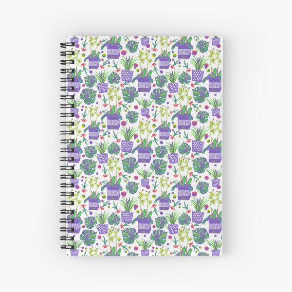 Exotic Tropic- Purple Base Spiral Notebook