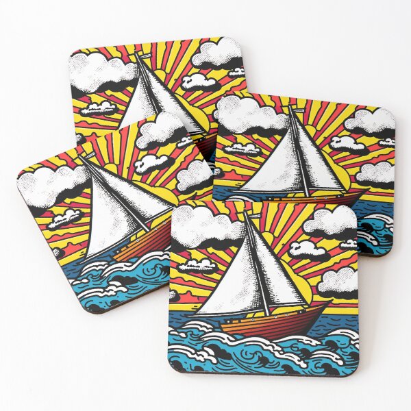 Item preview, Sailing boat beautiful sunrise designed and sold by NxtGenArt.