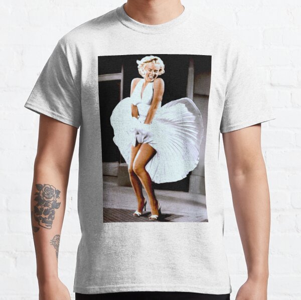 Discover MARILYN MONROE: Scene of her Skirt Blowing Up Print | Classic T-Shirt