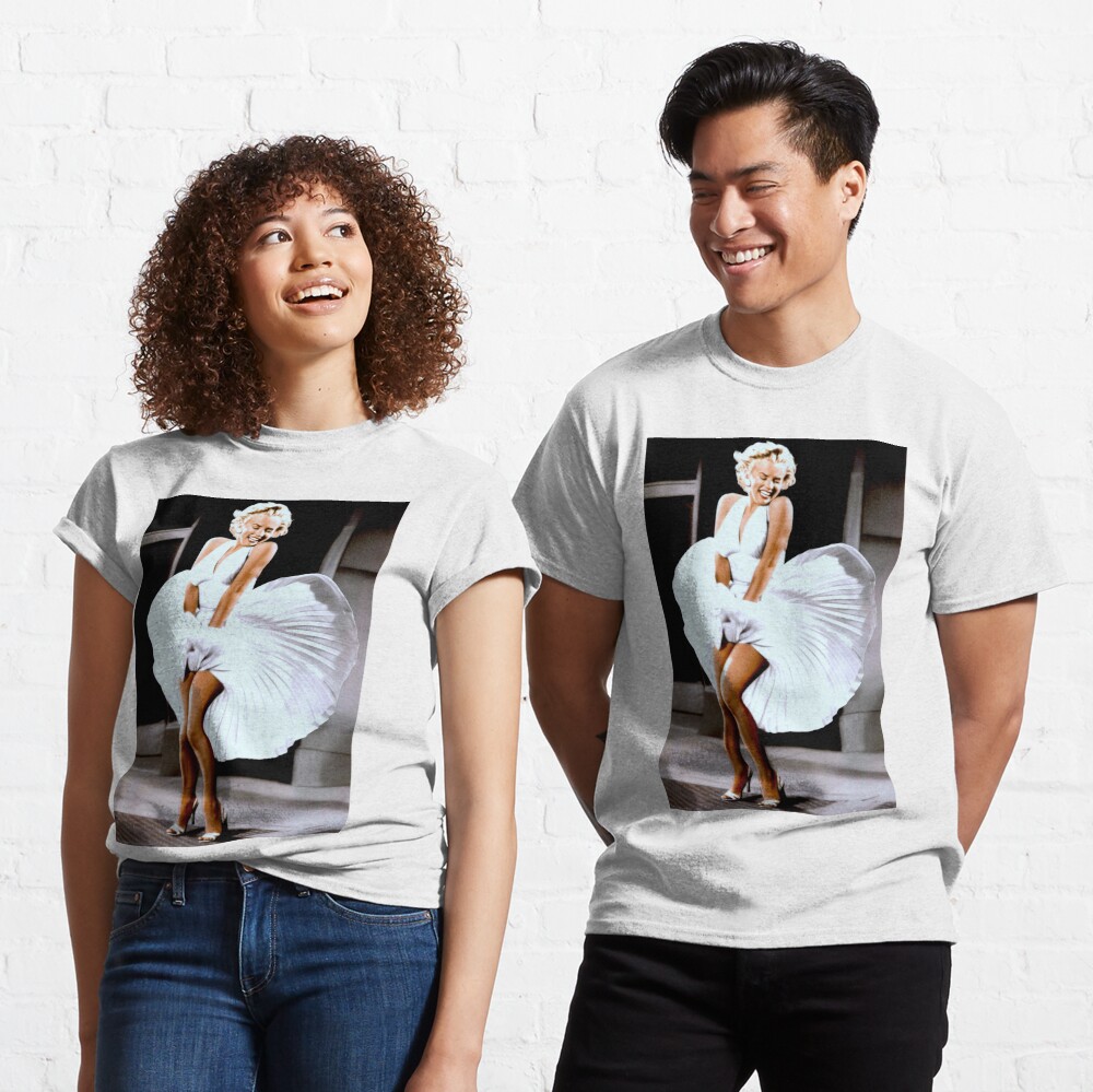 Discover MARILYN MONROE: Scene of her Skirt Blowing Up Print | Classic T-Shirt