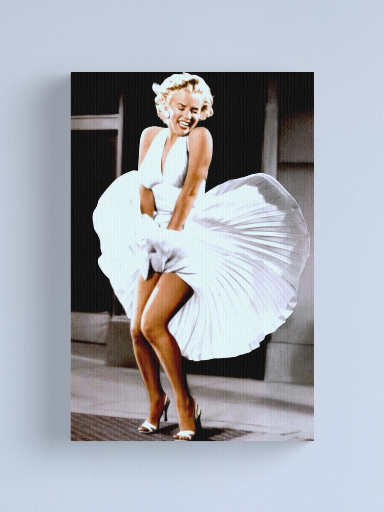 Disover MARILYN MONROE: Scene of her Skirt Blowing Up Print | Canvas Print