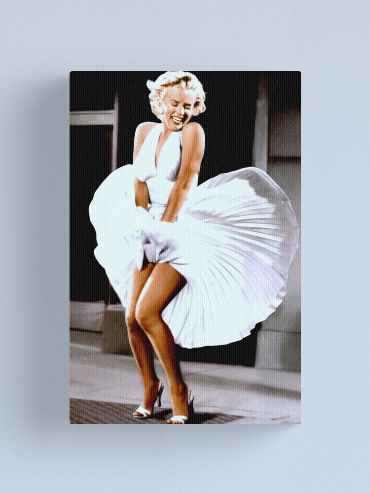 Alternate view of MARILYN MONROE: Scene of her Skirt Blowing Up Print Canvas Print