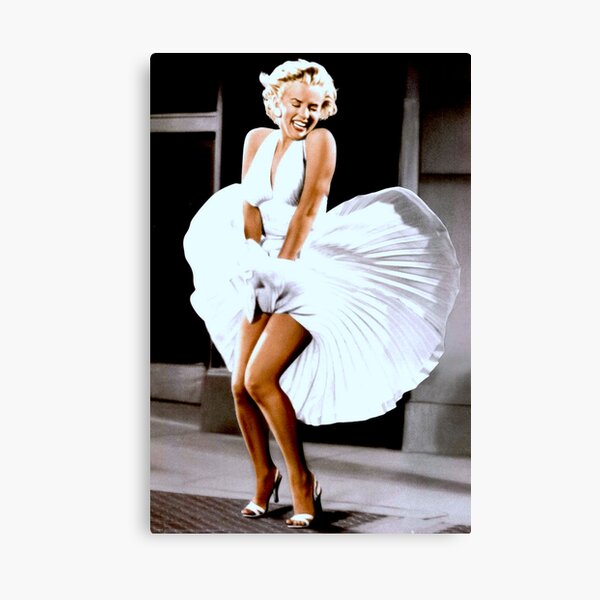 Disover MARILYN MONROE: Scene of her Skirt Blowing Up Print | Canvas Print