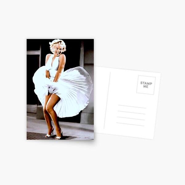 MARILYN MONROE: Scene of her Skirt Blowing Up Print Postcard