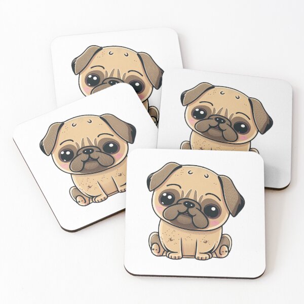 Item preview, Cute kawaii pug designed and sold by The Graphic Letters.