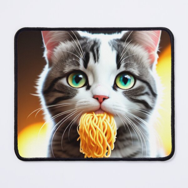 Item preview, The naughty cat eats spaghetti for dinner Designed by Ai designed and sold by Casanova7000.