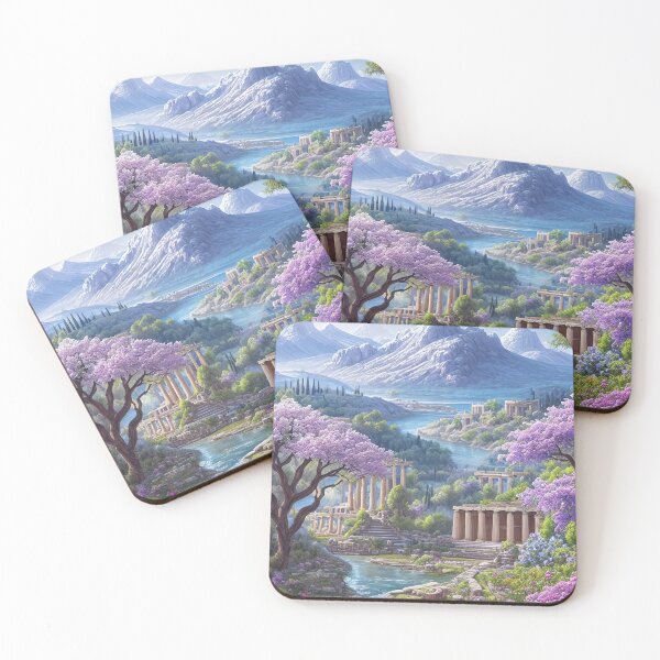 Item preview, Mystical ancient Greek fantasy city painting designed and sold by RK - Shop.
