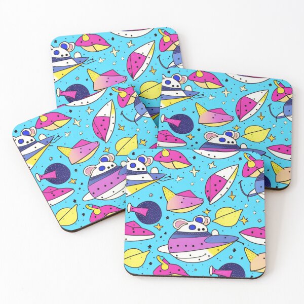 Item preview, Colorful Spaceship Pattern Design in Space  designed and sold by Myriam-BR.