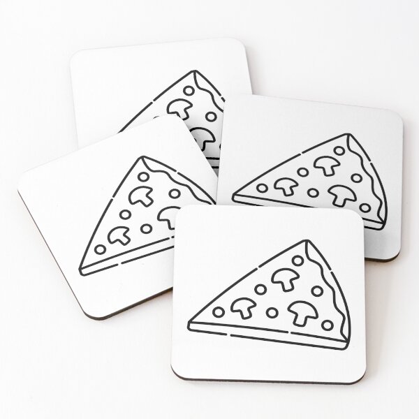 Item preview, Piece of pizza black line illustration designed and sold by OM-lova.