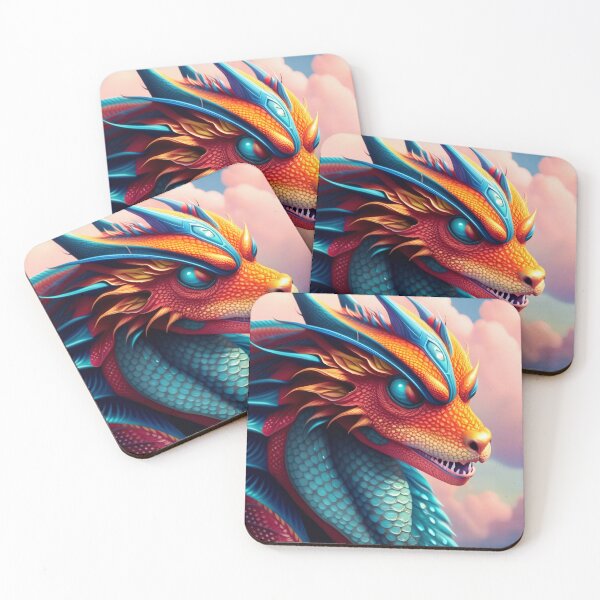 Item preview, Orange and Blue Mystic Fox Dragon designed and sold by dragynrain.