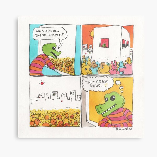 They seem nice Metal Print