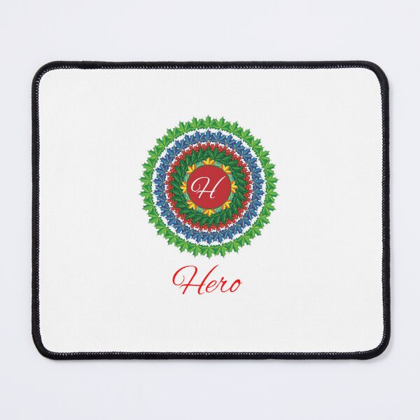 Artikelvorschau, Alphabet H with attribute Hero leaf art Mandala circle design entworfen und verkauft von MubaraksArt.