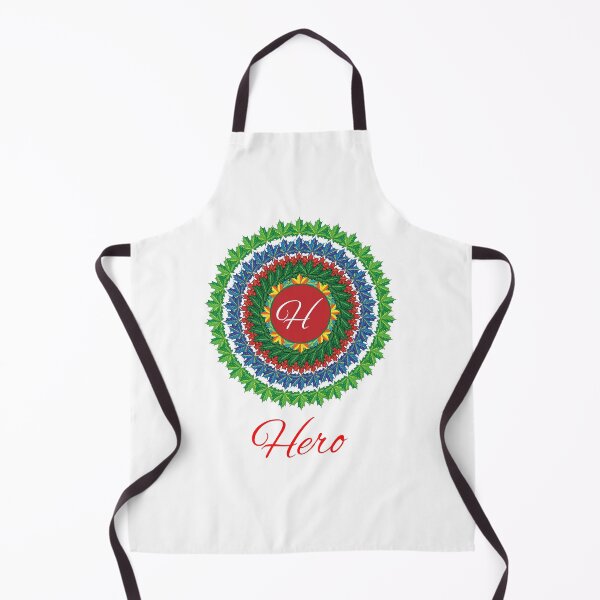 Artikelvorschau, Alphabet H with attribute Hero leaf art Mandala circle design entworfen und verkauft von MubaraksArt.