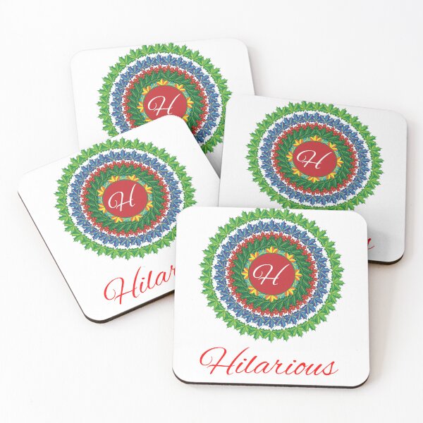 Artikelvorschau, Alphabet H with attribute Hilarious leaf art Mandala circle design entworfen und verkauft von MubaraksArt.