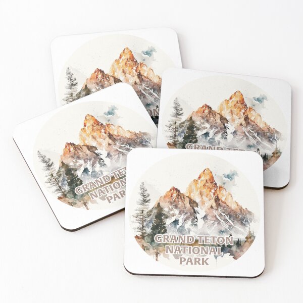 Item preview, Grand Teton National Park Boho Watercolor Circle designed and sold by PikoApparel.