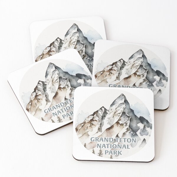 Item preview, Grand Teton National Park Boho Watercolor Circle designed and sold by PikoApparel.