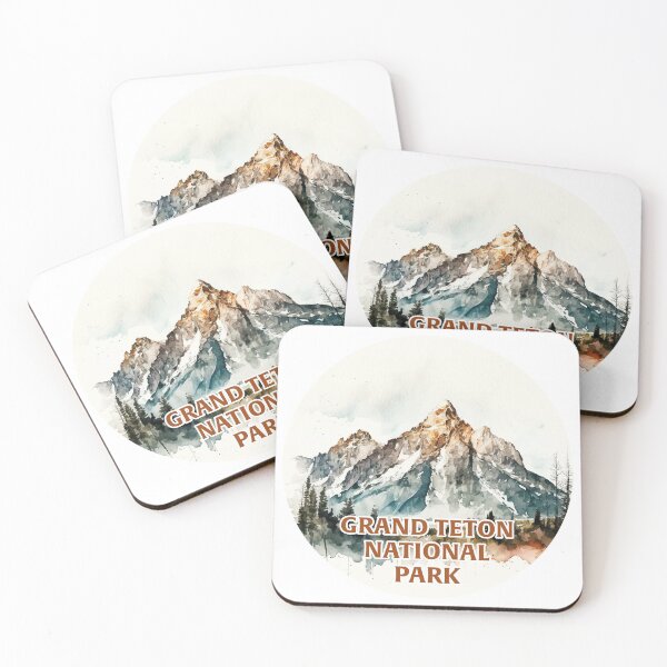 Item preview, Grand Teton National Park Boho Watercolor Circle designed and sold by PikoApparel.