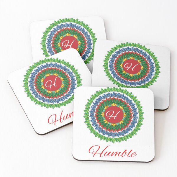 Artikelvorschau, Alphabet H with attribute Humble leaf art Mandala circle design entworfen und verkauft von MubaraksArt.