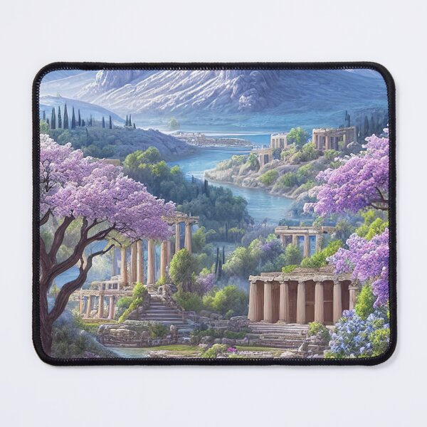 Item preview, Mystical ancient Greek fantasy city painting designed and sold by RK - Shop.