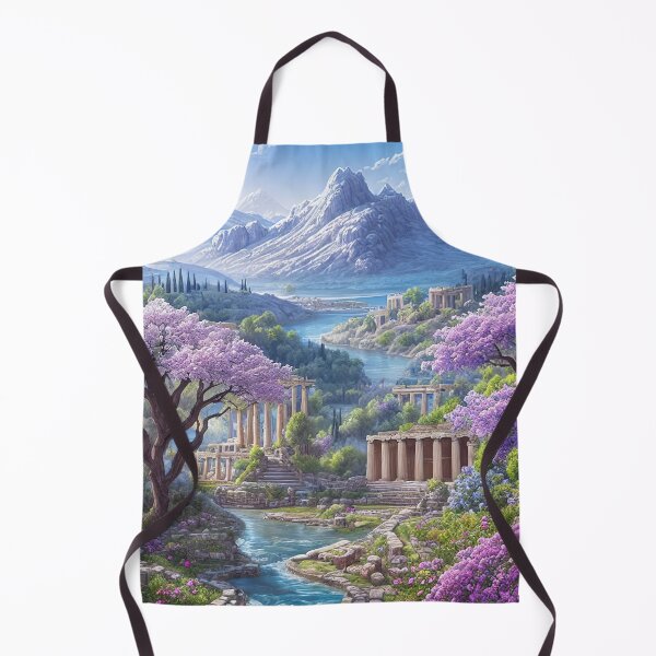 Item preview, Mystical ancient Greek fantasy city painting designed and sold by RK - Shop.