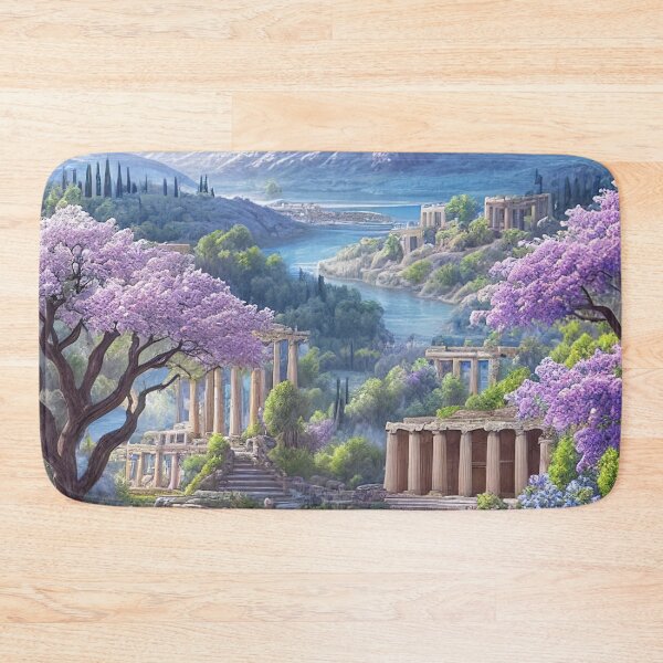 Item preview, Mystical ancient Greek fantasy city painting designed and sold by RK - Shop.