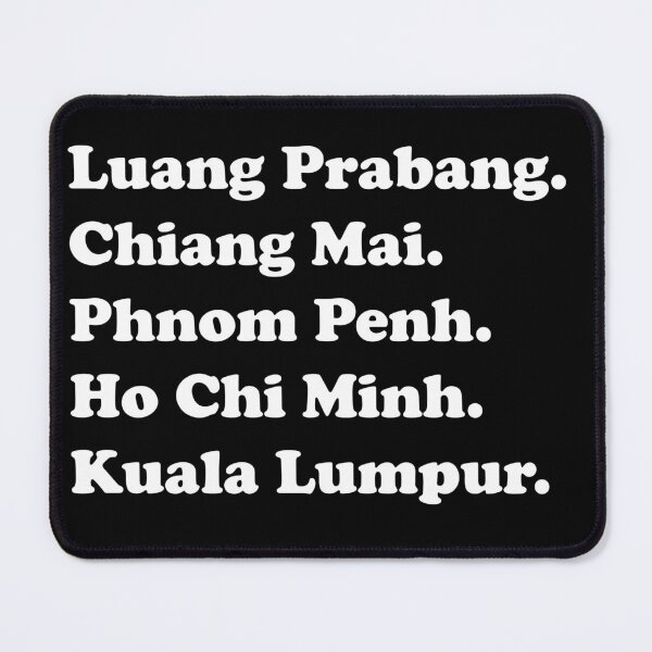 Item preview, Southeast Asia backpacker travel cities designed and sold by StylePunch.